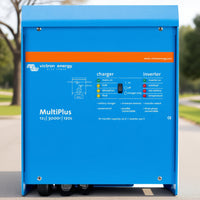 Blue Victron Energy MultiPlus power system on a white background