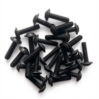 1/4-20 Flanged Button Head Socket Screws - Black 316 Stainless Steel (26-Pack, 5 Lengths: 3/8 in to 1 in)