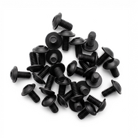 1/4-20 Flanged Button Head Socket Screws - Black 316 Stainless Steel (26-Pack, 5 Lengths: 3/8 in to 1 in)