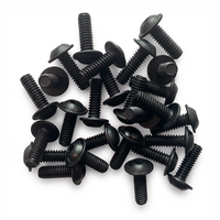 1/4-20 Flanged Button Head Socket Screws - Black 316 Stainless Steel (26-Pack, 5 Lengths: 3/8 in to 1 in)