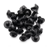 1/4-20 Flanged Button Head Socket Screws - Black 316 Stainless Steel (26-Pack, 5 Lengths: 3/8 in to 1 in)