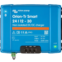 Blue Victron Energy Orion-Tr Smart DC/DC charger on a white background