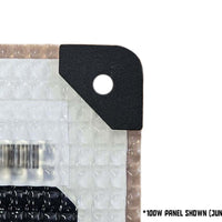 Walkable Solar Mounting Washers Shown on 100 Watt walkable solar panel junction box side