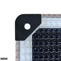 Walkable Solar Mounting Washers Shown on 100 Watt walkable solar panel bottom corner