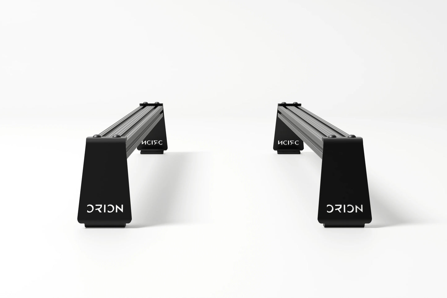 Orion Riser Bar Kit undermount configuration – crossbars installed below riser brackets for less clearance 