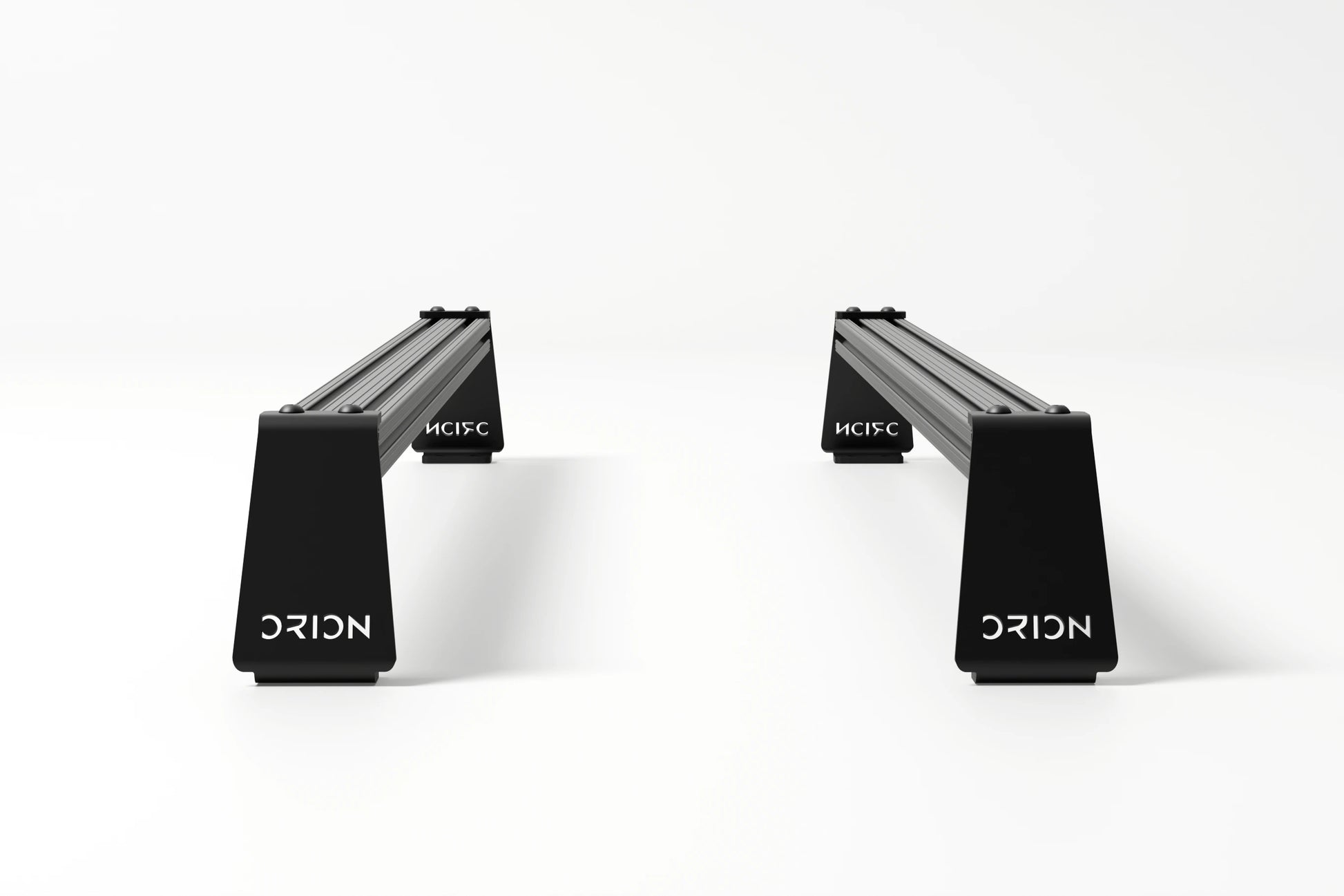 Orion Riser Bar Kit undermount configuration – crossbars installed below riser brackets for less clearance 