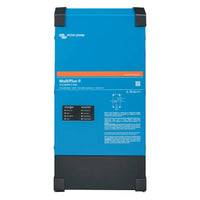 Blue electronic device with black accents and Victron Energy branding on a white background