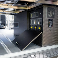 Passenger side pre-wired Victron 12V power box installed in a Mercedes Sprinter van