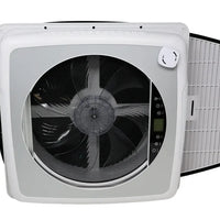 ProBreeze Vent System brushless roof fan open grey and white