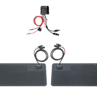 Lensun 52W hood solar panel detail view on vehicle hood