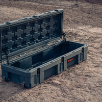 ROAM 128L Rolling Rugged Case open, displaying spacious interior and dust/water-resistant gasket seal