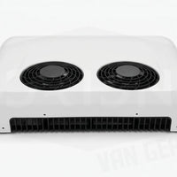 White RoamAir R2 rooftop air conditioner and heat pump showing dual fans and rear ventilation