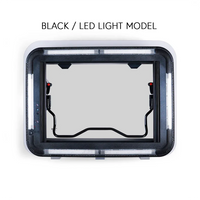A top-down view of a NomadicArk 700 x 500mm hatch shown with the text 'BLACK / LED LIGHT MODEL' above it.
