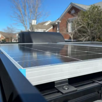 Orion Solid Pocket Rack with Promaster flush mount solar panel brackets 