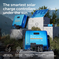 Solar charge controllers with a scenic background