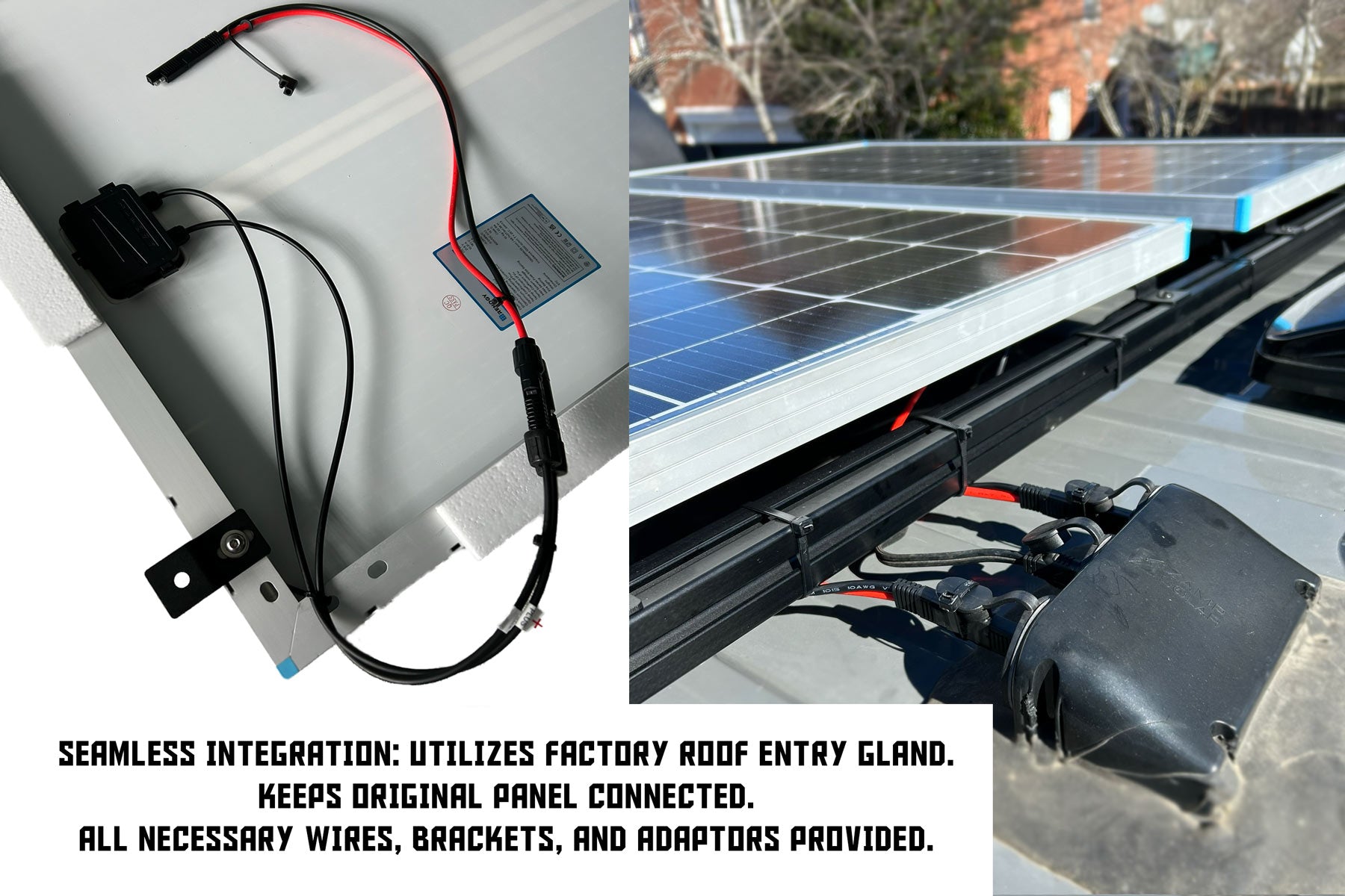 Seamless Integration to solis pocket utilizing factory roof gland