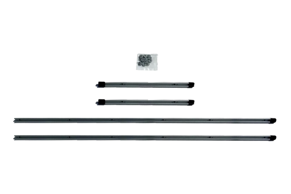 Uninstalled OEM Sprinter roof rail kit with hardware and end caps