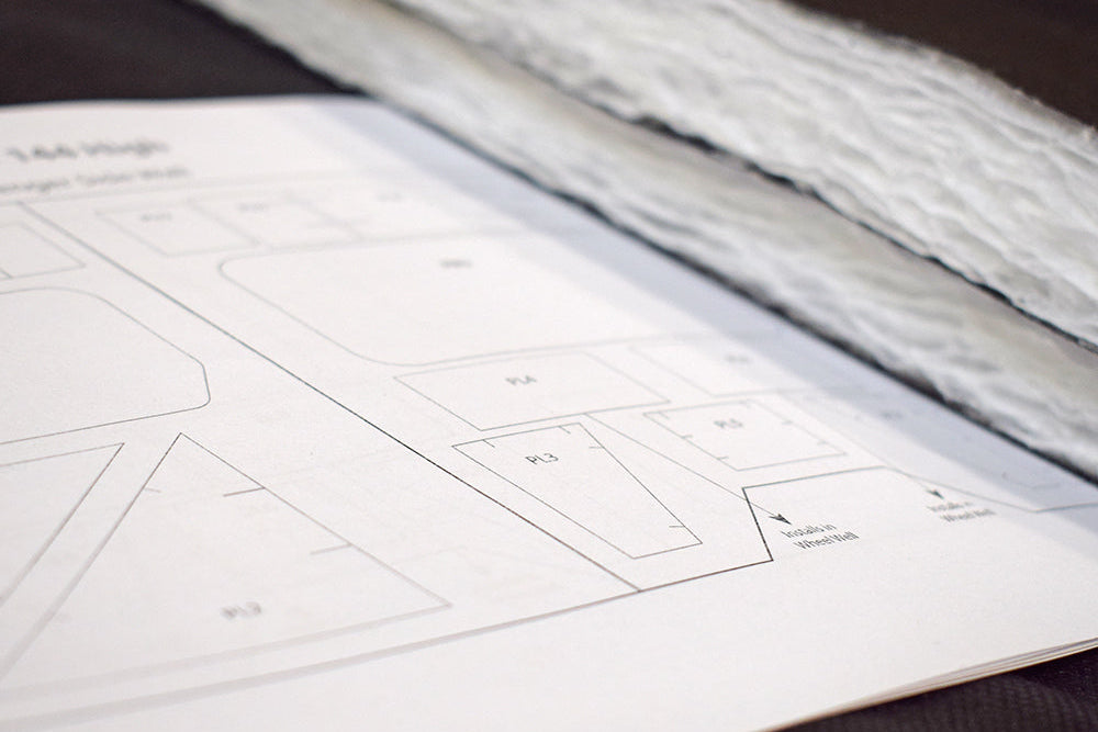 Design blueprint of pre-cut-van insulation