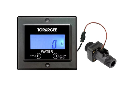Topargee flush mount water control panel with digital display and sensor on a white background