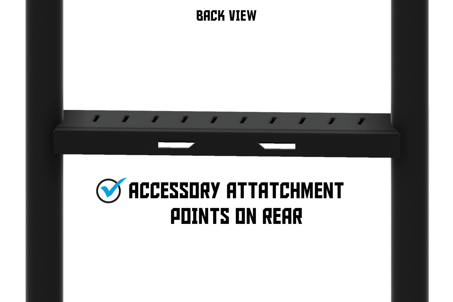 Back view of orion transit van ladder attachment points