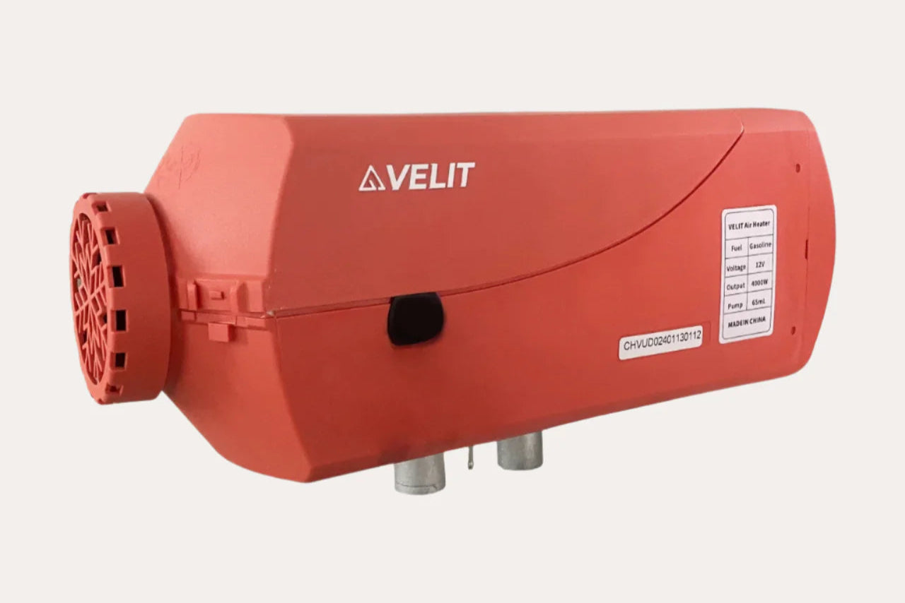 VELIT 4000P Gasoline/Diesel Air Heater with compact design, showcasing its durable build and efficient heating system