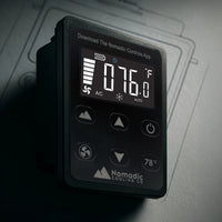 X2 Helix LCD control panel close-up, PWM cooling and High Humidity mode
