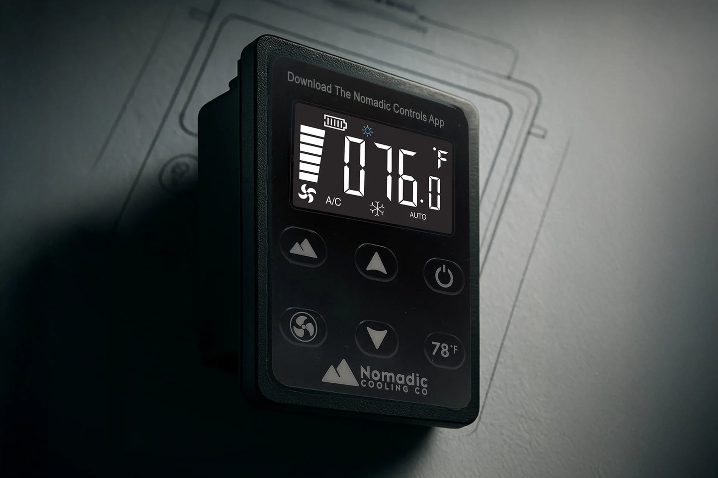 X2 Helix LCD control panel close-up, PWM cooling and High Humidity mode