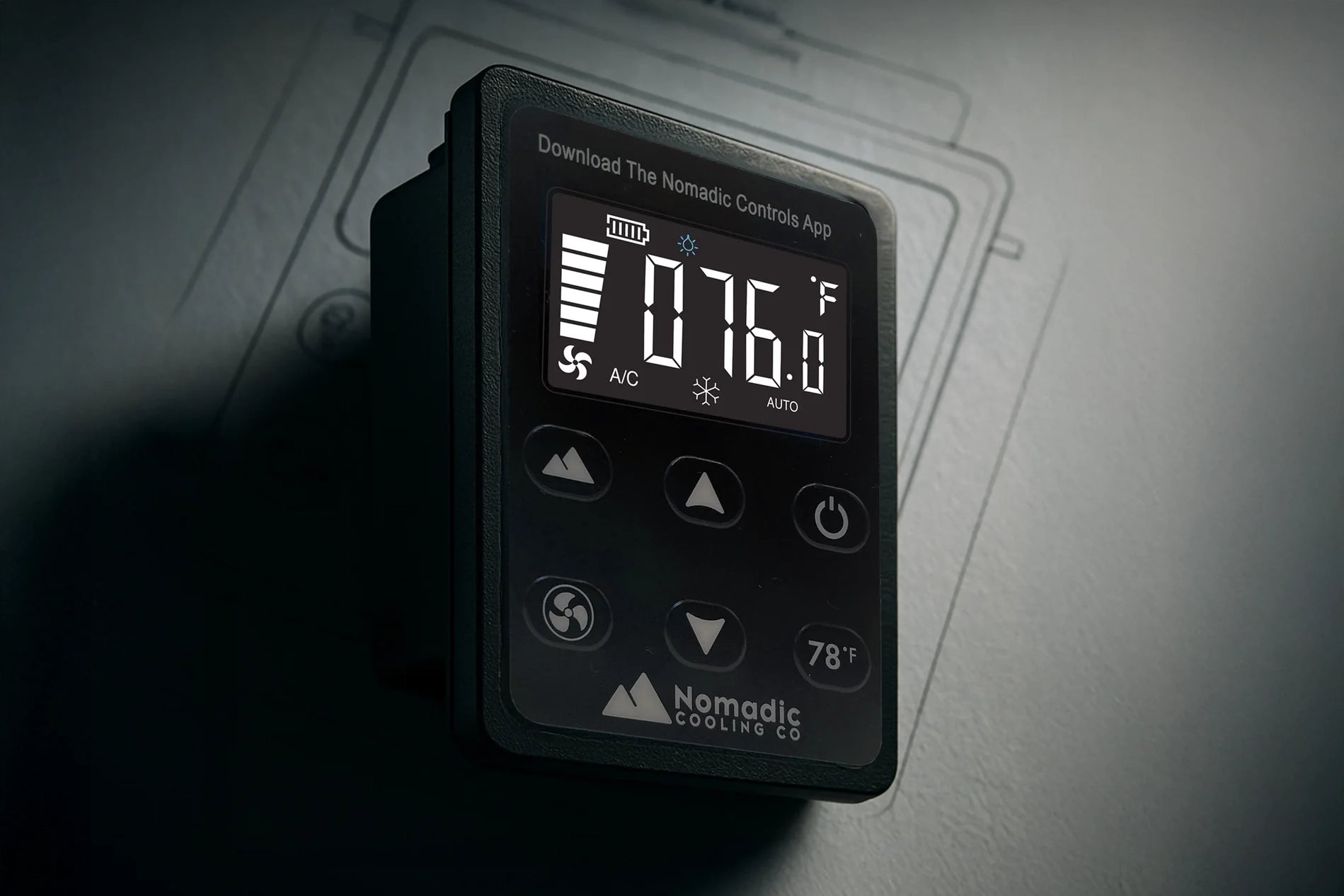 X2 Helix LCD control panel close-up, PWM cooling and High Humidity mode