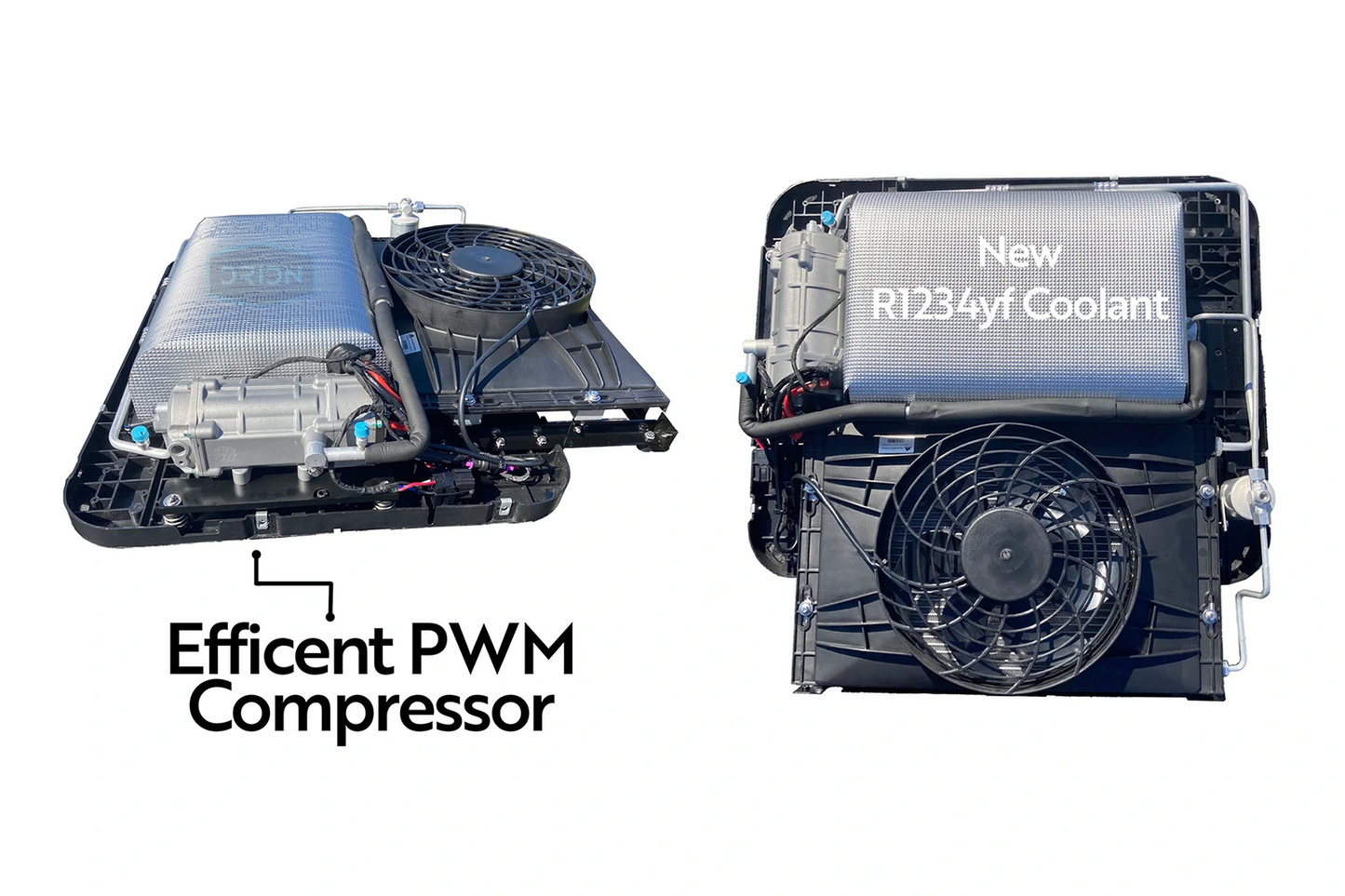 X3 Helix interior airflow separator and ducting detail, optimized path for efficient cooling and High Humidity mode