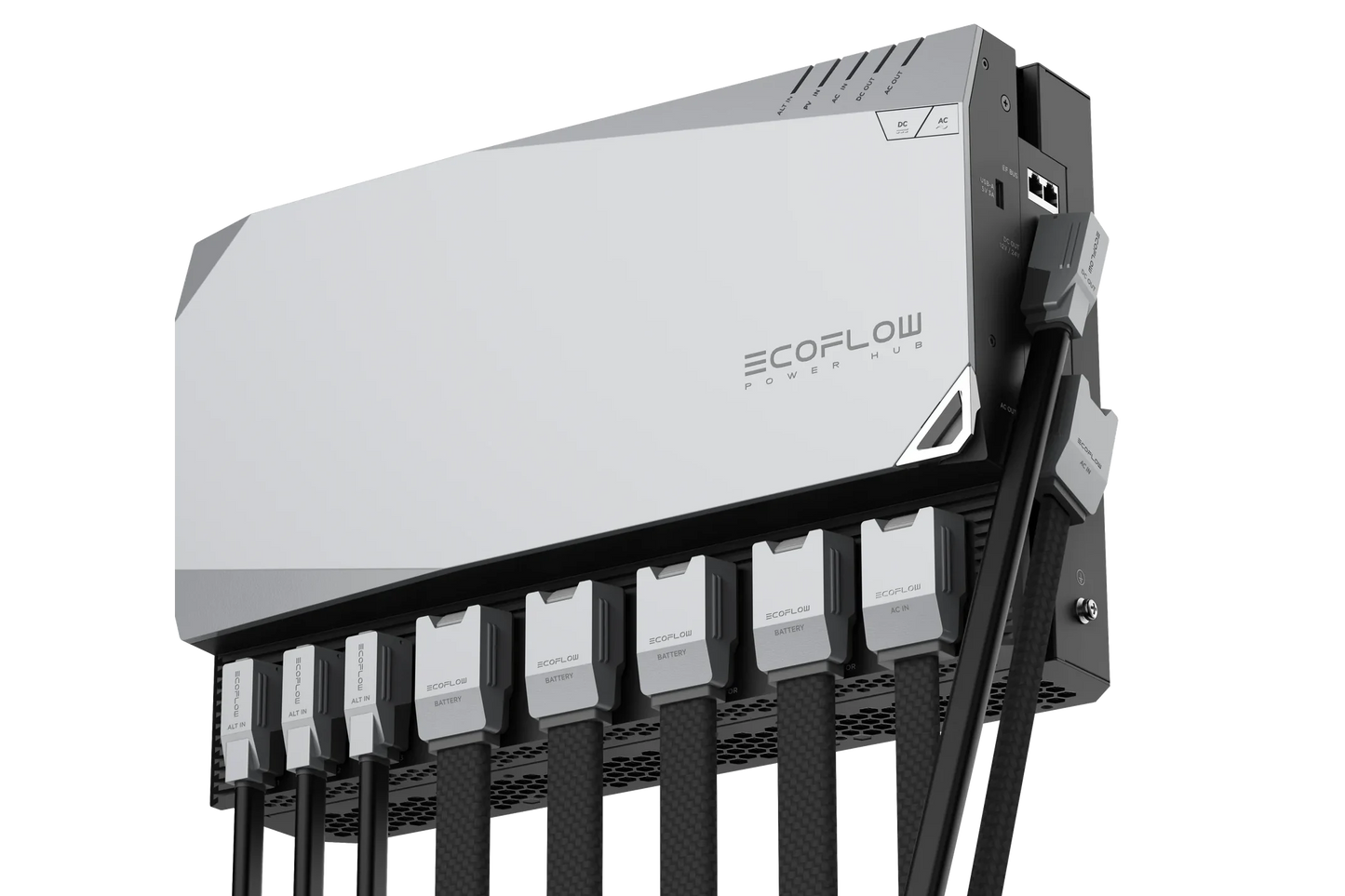 EcoFlow Gen2 Power Hub with all connected cables for advanced van or RV installation