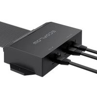 Angled side view of EcoFlow Power Link showing CAN and EF BUS cable connections