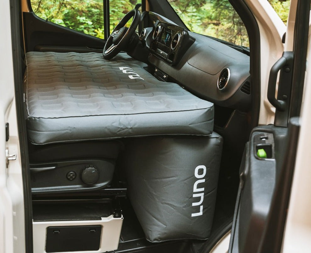 Front Cab Air Mattress in Sprinter Van