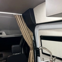 Interior of a vehicle with a curtain and window blinds - go code front pillar 