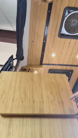 Heavy duty folding bracket for van countertop extensions video