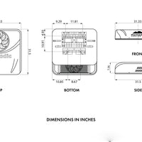 Nomadic X3 Air Conditioner Full Dimensions 