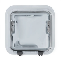 Top view of the NomadicArk 450 x 400 van and RV skylight roof hatch shown closed