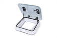 NomadicArk 450 x 400 van and RV skylight roof hatch shown open on a white background
