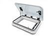 NomadicArk 700 x 500mm van and RV skylight roof hatch shown open on a white background