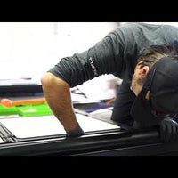 Video of installing a flat high performance starlink panel on roof rack with orion brackets