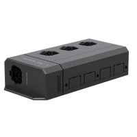 Rear view of EcoFlow Power Dock with three multi-connection battery sockets and ventilation panel