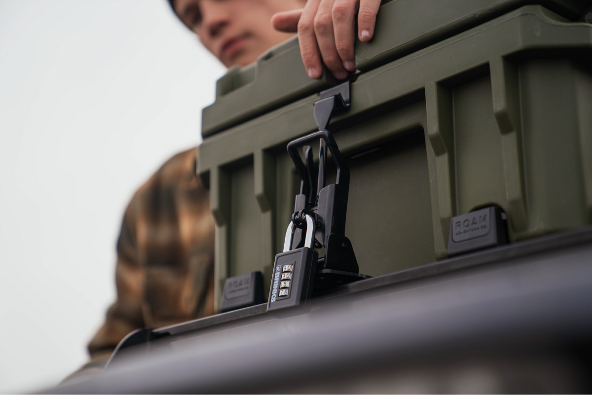 lockable roam rugged mounts quick release storage