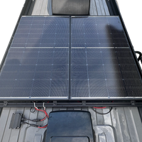 Solis Pocket 400w Solar Panel Upgrade Kit installed on orion roof rack, utilizing factory roof entry gland,  seamless integration