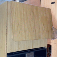 Heavy duty folding bracket for van countertop extensions