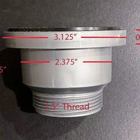 Patent-pending drain gutter detail on the Tetravan Folding Shower dimensions