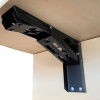 Heavy duty folding bracket for van countertop extensions