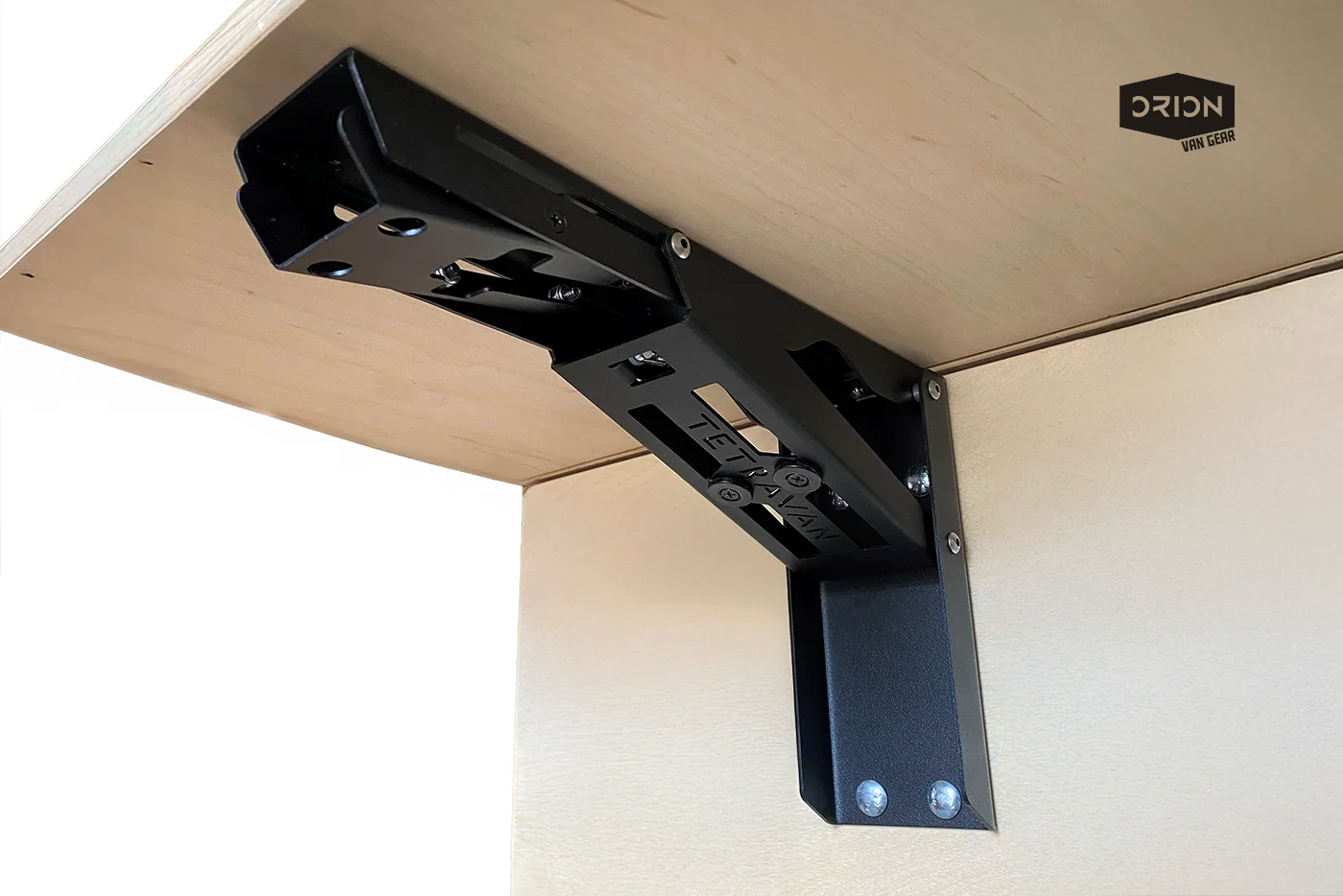 Heavy duty folding bracket for van countertop extensions