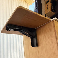Heavy duty fold-down table bracket for camper vans and RVs