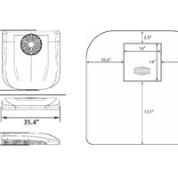 Velit 3000R Rooftop Air Conditioner Technical Dimensions Chart