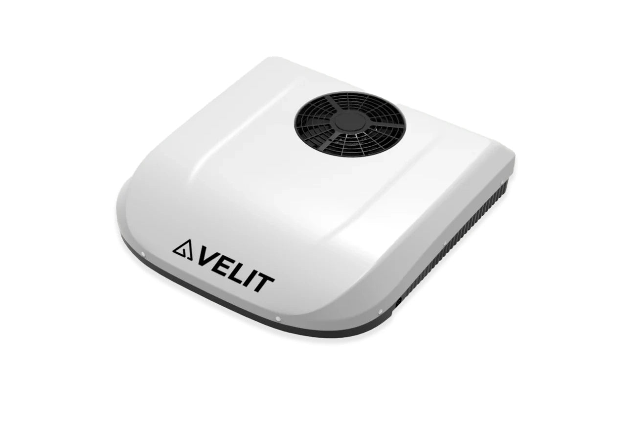 White Velit 3000R Rooftop Air Conditioner – 48V DC RV AC Unit

