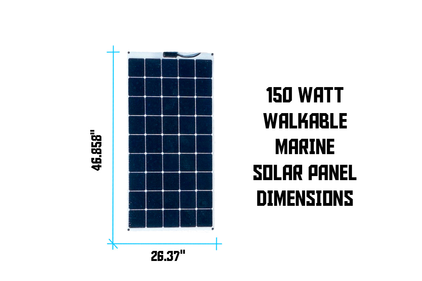 150 Watt Solar Panel Dimensions MEGA 150 Solar Panel | RICH SOLAR